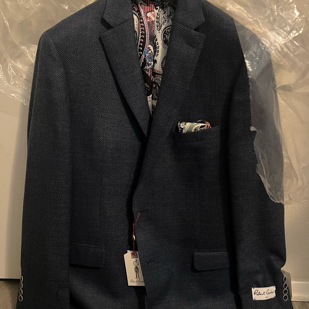 Robert Graham Dark Blue Blazer for Men